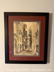 MaxSold Auction: Vintage Framed Art: PIRATES ALLEY VIEUX CARRE NEW ORLEANS BY MALCOLM PAUL NEWMAN - San Jose (California, USA) SELLER MANAGED Estate Sale Online Auction - South 16th Street