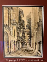 MaxSold Auction: Vintage Framed Art: PIRATES ALLEY VIEUX CARRE NEW ORLEANS BY MALCOLM PAUL NEWMAN - San Jose (California, USA) SELLER MANAGED Estate Sale Online Auction - South 16th Street