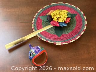 MaxSold Auction: Vintage Mexican Handmade Fan & Folk Art Pottery Hand Painted Fish - San Jose (California, USA) SELLER MANAGED Estate Sale Online Auction - South 16th Street
