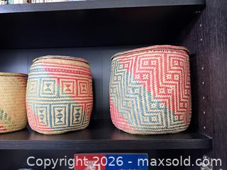 MaxSold Auction: Vintage Woven Palm Leaf Baskets - San Jose (California, USA) SELLER MANAGED Estate Sale Online Auction - South 16th Street
