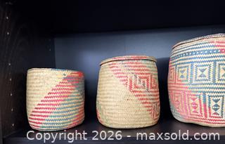 MaxSold Auction: Vintage Woven Palm Leaf Baskets - San Jose (California, USA) SELLER MANAGED Estate Sale Online Auction - South 16th Street