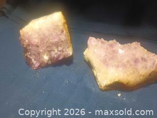 MaxSold Auction: Amethyst Crystal Cluster Lot of 2, Medium - Pacifica (California, USA) SELLER MANAGED Downsizing Online Auction -  Palmetto Avenue (CONDO)
