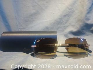 MaxSold Auction: Cartier Rimless Gold-Plated Sunglasses white buffalo Horn  - Pacifica (California, USA) SELLER MANAGED Downsizing Online Auction -  Palmetto Avenue (CONDO)