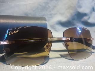 MaxSold Auction: Cartier Rimless Gold-Plated Sunglasses white buffalo Horn  - Pacifica (California, USA) SELLER MANAGED Downsizing Online Auction -  Palmetto Avenue (CONDO)