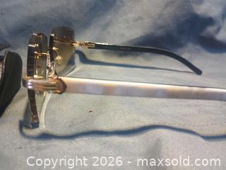 MaxSold Auction: Cartier Rimless Gold-Plated Sunglasses white buffalo Horn  - Pacifica (California, USA) SELLER MANAGED Downsizing Online Auction -  Palmetto Avenue (CONDO)