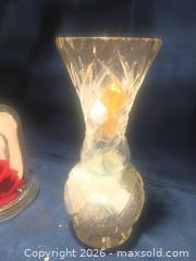 MaxSold Auction: Clear Cut Glass Vase with Lighted Cloche and Preserved Rose - Pacifica (California, USA) SELLER MANAGED Downsizing Online Auction -  Palmetto Avenue (CONDO)