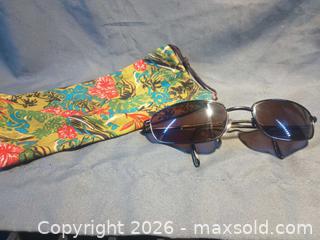 MaxSold Auction: Maui Jim Metal Unisex Sunglasses, Brown/Amber Lenses - Pacifica (California, USA) SELLER MANAGED Downsizing Online Auction -  Palmetto Avenue (CONDO)