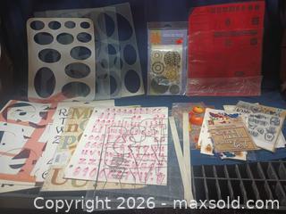 MaxSold Auction: Mixed Craft Lot: Stencils, Clear Stamps, Chipboard, Stickers - Pacifica (California, USA) SELLER MANAGED Downsizing Online Auction -  Palmetto Avenue (CONDO)
