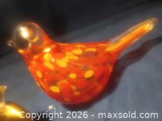 MaxSold Auction: Pair of Hand-Blown Glass Figurines in Red-Orange & Gold - Pacifica (California, USA) SELLER MANAGED Downsizing Online Auction -  Palmetto Avenue (CONDO)