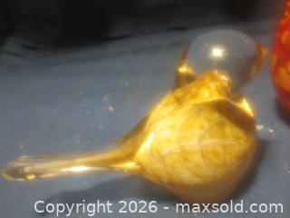 MaxSold Auction: Pair of Hand-Blown Glass Figurines in Red-Orange & Gold - Pacifica (California, USA) SELLER MANAGED Downsizing Online Auction -  Palmetto Avenue (CONDO)
