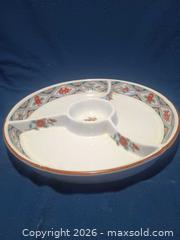 MaxSold Auction: Porcelain Divided Serving Platter, 3 Compartments + Center - Pacifica (California, USA) SELLER MANAGED Downsizing Online Auction -  Palmetto Avenue (CONDO)