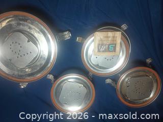 MaxSold Auction: Set of 4 CV Stainless Steel humidity control Canisters with Latch Closures & boveda packs - Pacifica (California, USA) SELLER MANAGED Downsizing Online Auction -  Palmetto Avenue (CONDO)