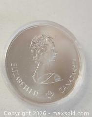 MaxSold Auction: 1976 Montreal Olympics $5 commemorative SILVER COIN 24 grams - Mississauga (Ontario, Canada) SELLER MANAGED Downsizing Online Auction - Golden Orchard Drive (CONDO)