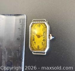MaxSold Auction: ANTIQUE Art Deco rectangular wristwatch 14 K  - case 4 grams - Mississauga (Ontario, Canada) SELLER MANAGED Downsizing Online Auction - Golden Orchard Drive (CONDO)
