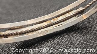 MaxSold Auction:  Antique Navajo Art Silver bracelet with turquoise stones, grams 17 - Mississauga (Ontario, Canada) SELLER MANAGED Downsizing Online Auction - Golden Orchard Drive (CONDO)