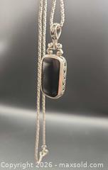 MaxSold Auction: ANTIQUE SILVER double color stone pendant necklace - Mississauga (Ontario, Canada) SELLER MANAGED Downsizing Online Auction - Golden Orchard Drive (CONDO)