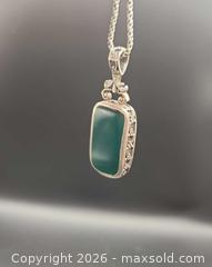 MaxSold Auction: ANTIQUE SILVER double color stone pendant necklace - Mississauga (Ontario, Canada) SELLER MANAGED Downsizing Online Auction - Golden Orchard Drive (CONDO)