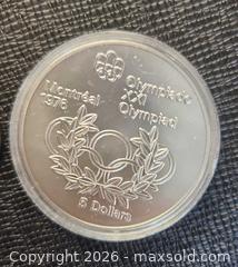 MaxSold Auction: Canadian commemorative $5 SILVER coin minted to celebrate the 1976 Montreal Olympics, 24grams - Mississauga (Ontario, Canada) SELLER MANAGED Downsizing Online Auction - Golden Orchard Drive (CONDO)