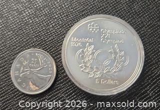 MaxSold Auction: Canadian commemorative $5 SILVER coin minted to celebrate the 1976 Montreal Olympics, 24grams - Mississauga (Ontario, Canada) SELLER MANAGED Downsizing Online Auction - Golden Orchard Drive (CONDO)