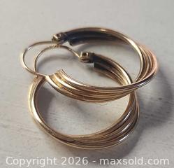 MaxSold Auction: GOLD hoop earrings - Mississauga (Ontario, Canada) SELLER MANAGED Downsizing Online Auction - Golden Orchard Drive (CONDO)
