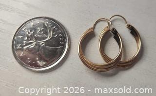 MaxSold Auction: GOLD hoop earrings - Mississauga (Ontario, Canada) SELLER MANAGED Downsizing Online Auction - Golden Orchard Drive (CONDO)