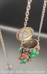 MaxSold Auction: GORGEOUS Antique Oriental and possibly silver  NECK CHAIN & POWDER PILL/ COIN  BOX GEM STONES PENDANT - Mississauga (Ontario, Canada) SELLER MANAGED Downsizing Online Auction - Golden Orchard Drive (CONDO)