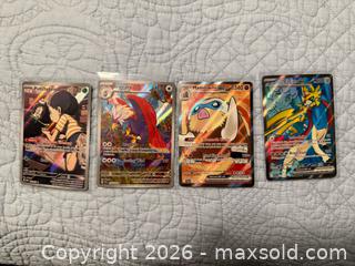 MaxSold Auction: Lot of 4 Pokemon Full Art Cards Rares  - Toronto (Ontario, Canada) SELLER MANAGED Downsizing Online Auction - Collingdale Road