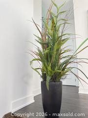 MaxSold Auction: Artificial Potted Plant with Black Resin Planter, 4+ ft Tall - Richmond Hill (Ontario, Canada) SELLER MANAGED Moving Online Auction - Kent Matthew Street