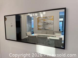 MaxSold Auction: Large Horizontal Rectangular Brown Wood Wall Mirror - Richmond Hill (Ontario, Canada) SELLER MANAGED Moving Online Auction - Kent Matthew Street