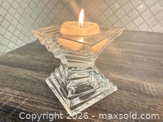 MaxSold Auction: Pair Art Deco Geometric Crystal Candle Holders - Richmond Hill (Ontario, Canada) SELLER MANAGED Moving Online Auction - Kent Matthew Street