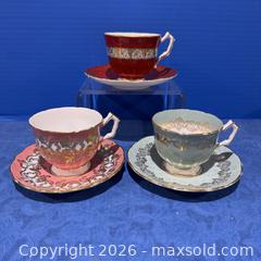 MaxSold Auction: 3 Aynsley Crocus Shaped Cups & Saucers - Toronto (Ontario, Canada) SELLER MANAGED Downsizing Online Auction - Greenland Road