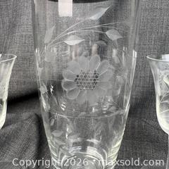 MaxSold Auction: Hughes Cornflower Canadian Glass Vintage Cocktail Shaker and 6 Glasses - Toronto (Ontario, Canada) SELLER MANAGED Downsizing Online Auction - Greenland Road