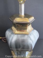 MaxSold Auction: Large Brass Metal Lamp Handcrafted Shade - Toronto (Ontario, Canada) SELLER MANAGED Downsizing Online Auction - Greenland Road