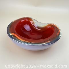 MaxSold Auction: Murano Sommerso Watermelon Bowl Cased Glass MCM Design - Toronto (Ontario, Canada) SELLER MANAGED Downsizing Online Auction - Greenland Road