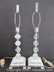 MaxSold Auction: Pair Lucite Table Lamps Large MCM - Toronto (Ontario, Canada) SELLER MANAGED Downsizing Online Auction - Greenland Road