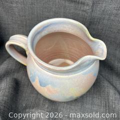 MaxSold Auction: Pastel Coloured Vintage Studio Pottery Vase Jug 6" High Signed - Toronto (Ontario, Canada) SELLER MANAGED Downsizing Online Auction - Greenland Road
