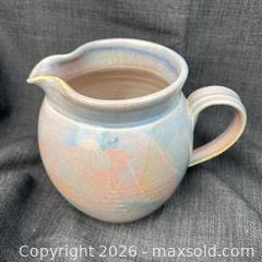 MaxSold Auction: Pastel Coloured Vintage Studio Pottery Vase Jug 6" High Signed - Toronto (Ontario, Canada) SELLER MANAGED Downsizing Online Auction - Greenland Road