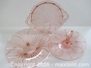 MaxSold Auction: Pink Depression Glass Serving Pieces - Toronto (Ontario, Canada) SELLER MANAGED Downsizing Online Auction - Greenland Road