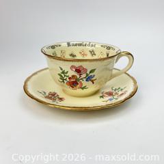 MaxSold Auction: Rare Fortune Telling Teacup Alfred Meakin 18k Gold Border Cup of Knowledge - Toronto (Ontario, Canada) SELLER MANAGED Downsizing Online Auction - Greenland Road