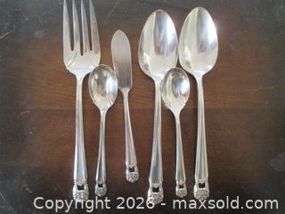 MaxSold Auction: Silverplate Flatware Rogers Eternally Yours for 8 + Serving Pieces - Toronto (Ontario, Canada) SELLER MANAGED Downsizing Online Auction - Greenland Road