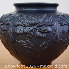 MaxSold Auction: Vintage 1930's Tiffin Black Amethyst Satin Glass Chrysanthemum Vase - Toronto (Ontario, Canada) SELLER MANAGED Downsizing Online Auction - Greenland Road
