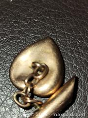 MaxSold Auction: 9kt Gold Puffy Heart Cufflinks 3.74gr - East Zorra-Tavistock (Ontario, Canada) SELLER MANAGED Downsizing Online Auction - Highway 59