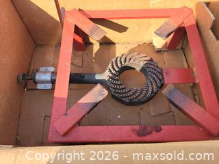 MaxSold Auction: Square Heavy Duty Single Burner Outdoor Stove Propane Gas Cooker w/ Hose - East Zorra-Tavistock (Ontario, Canada) SELLER MANAGED Downsizing Online Auction - Highway 59