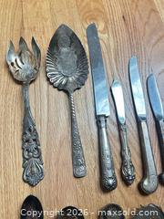 MaxSold Auction: Old to newer Sterling and silvertone serving utensils and flatware - Sharon (Massachusetts, USA) SELLER MANAGED Reseller Online Auction - Pond Street