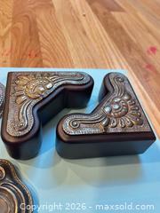 MaxSold Auction: Untested Sterling Silver Candle holders, Hand Mirror & Wood-Base Bookends - Sharon (Massachusetts, USA) SELLER MANAGED Reseller Online Auction - Pond Street