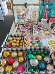 MaxSold Auction: Vintage Lot Shiny Brite and more Mixed Christmas Ornaments elves, S&P etc - Sharon (Massachusetts, USA) SELLER MANAGED Reseller Online Auction - Pond Street
