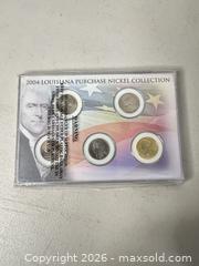MaxSold Auction: 2004 Jefferson Louisiana Purchase 5-Cent Coin Set (5 Coins) - San Jose (California, USA) SELLER MANAGED Downsizing Online Auction - East Humboldt Street