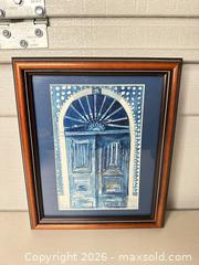 MaxSold Auction: Framed Original Watercolor of Architectural Door, 11.5 x 8.5 in - San Jose (California, USA) SELLER MANAGED Downsizing Online Auction - East Humboldt Street