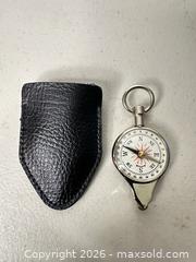 MaxSold Auction: German Pocket Compass with Leather Pouch & Key Ring - San Jose (California, USA) SELLER MANAGED Downsizing Online Auction - East Humboldt Street