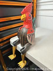 MaxSold Auction: Hand-Painted Wooden Rooster Figurine, Jointed Legs - San Jose (California, USA) SELLER MANAGED Downsizing Online Auction - East Humboldt Street